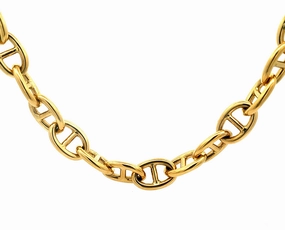 Yellow gold chain necklace