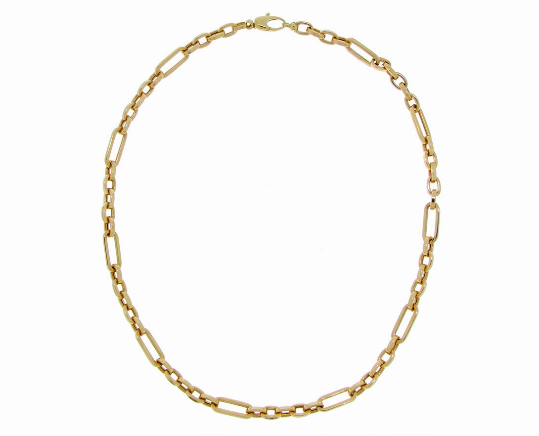 Yellow gold chain necklace