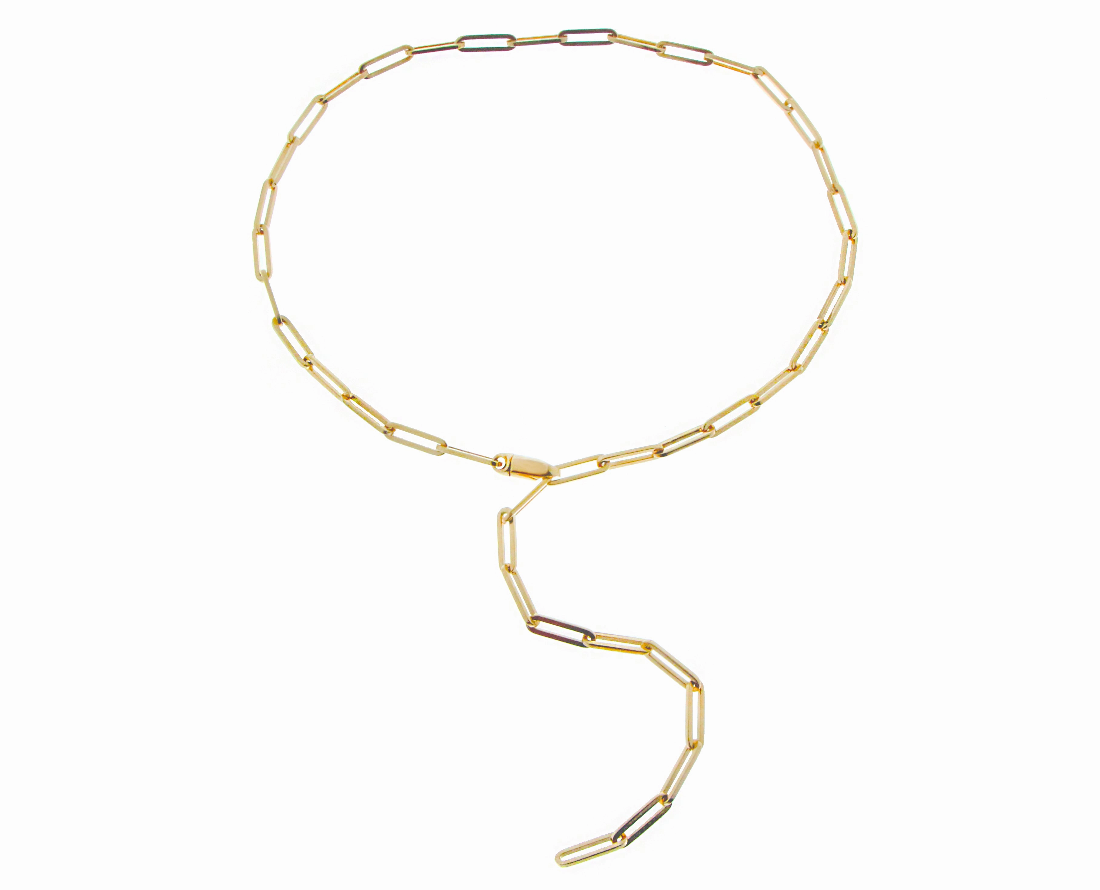 Yellow gold chain necklace