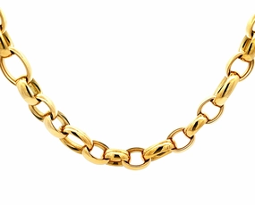Yellow gold chain necklace