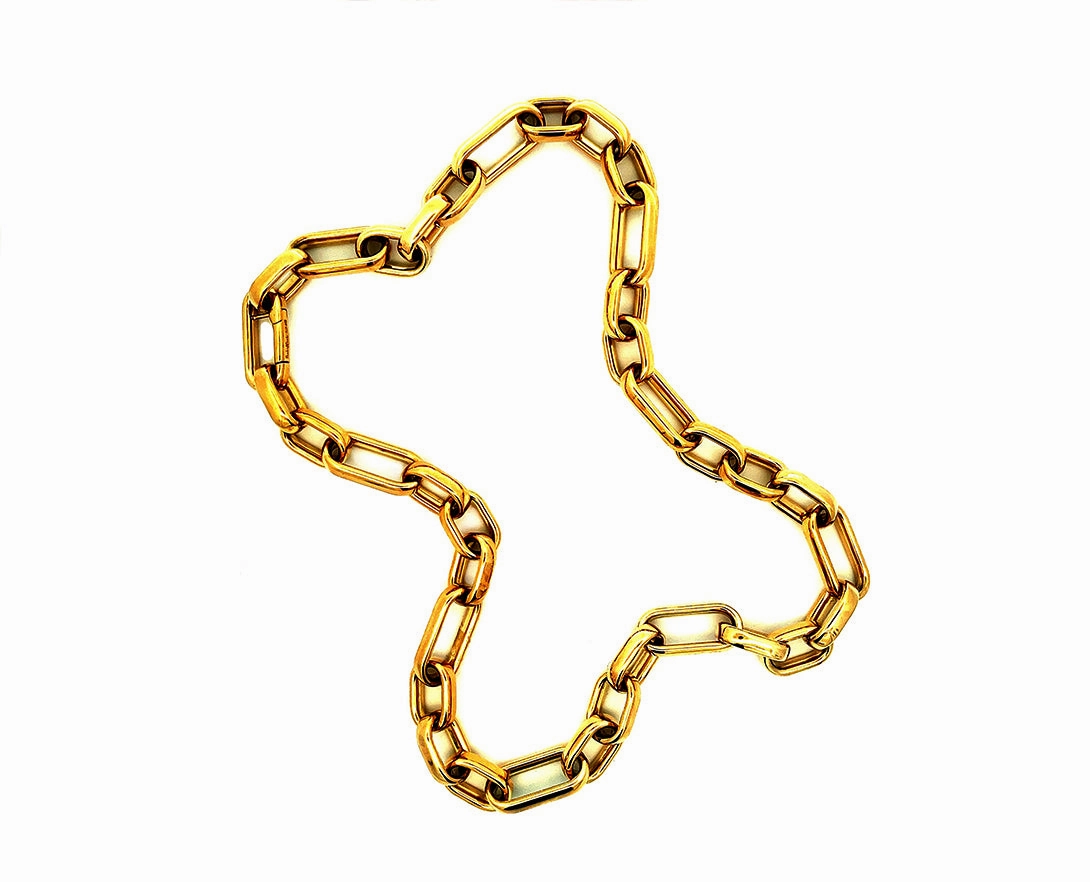 Yellow gold chain necklace