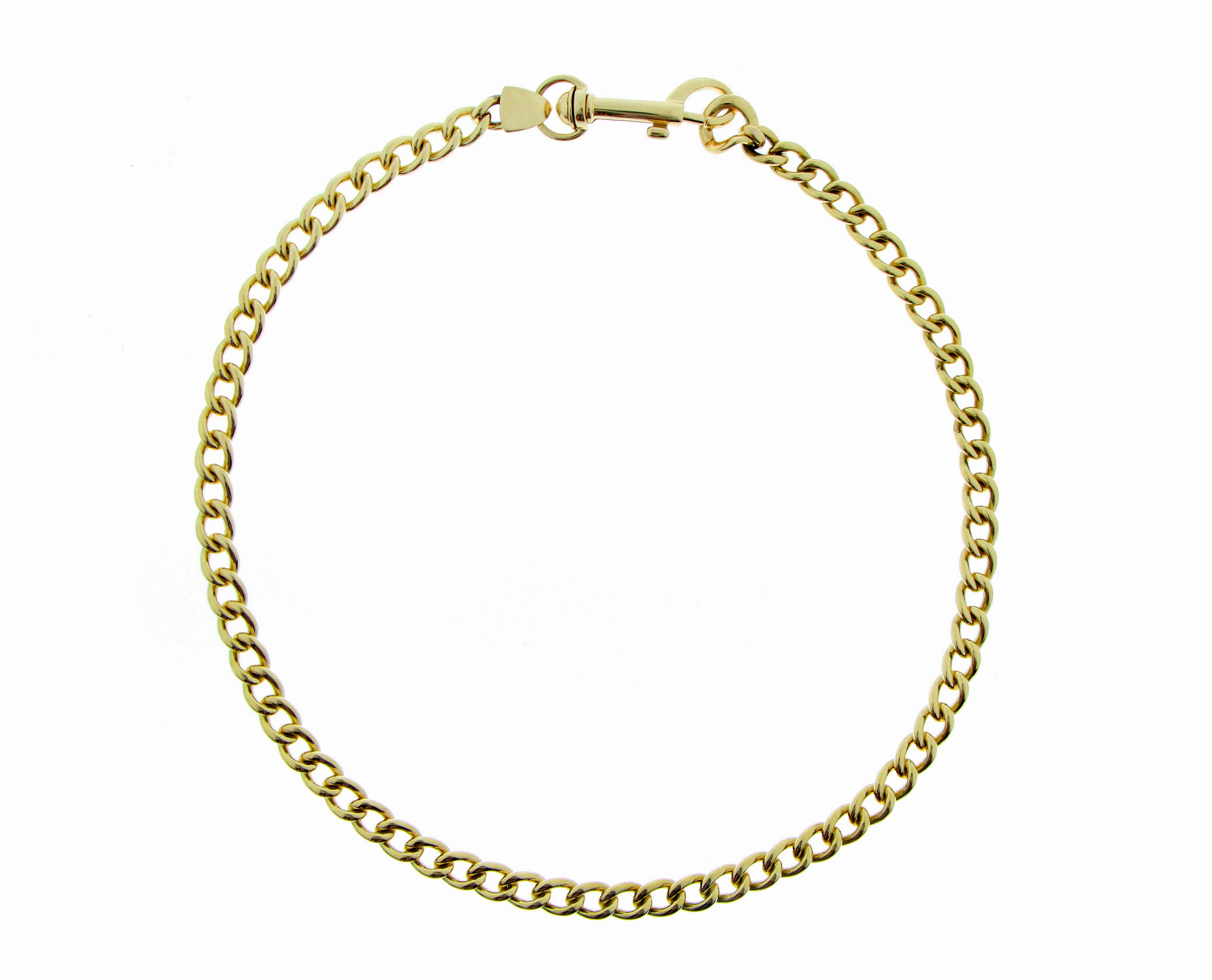 Yellow gold chain necklace