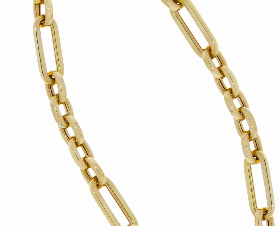 Yellow gold chain necklace