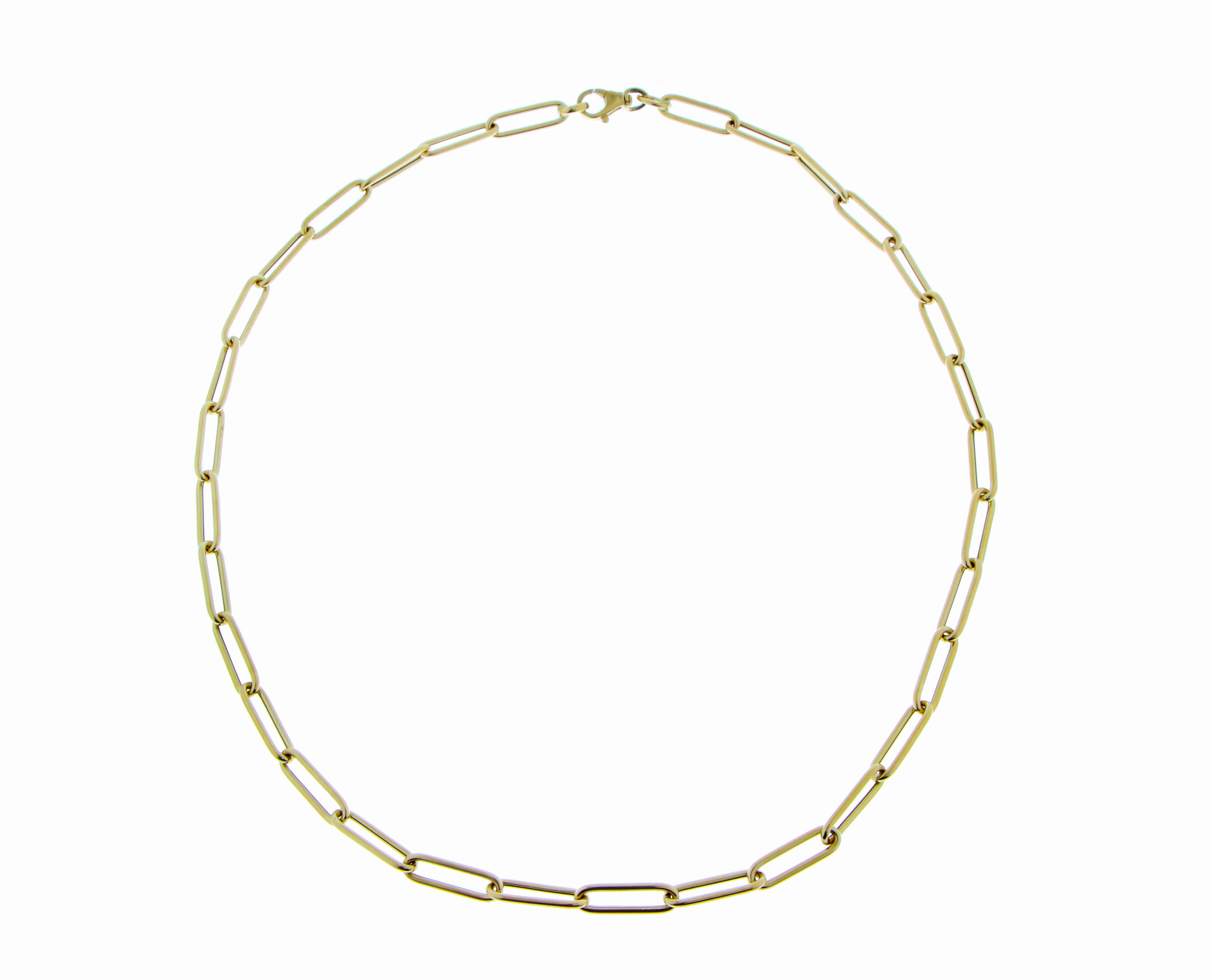 Yellow gold closed forever necklace