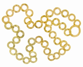 Yellow gold double necklace