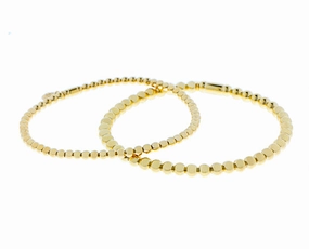 Yellow gold flexible bracelet