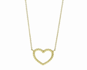 Yellow gold heart necklace