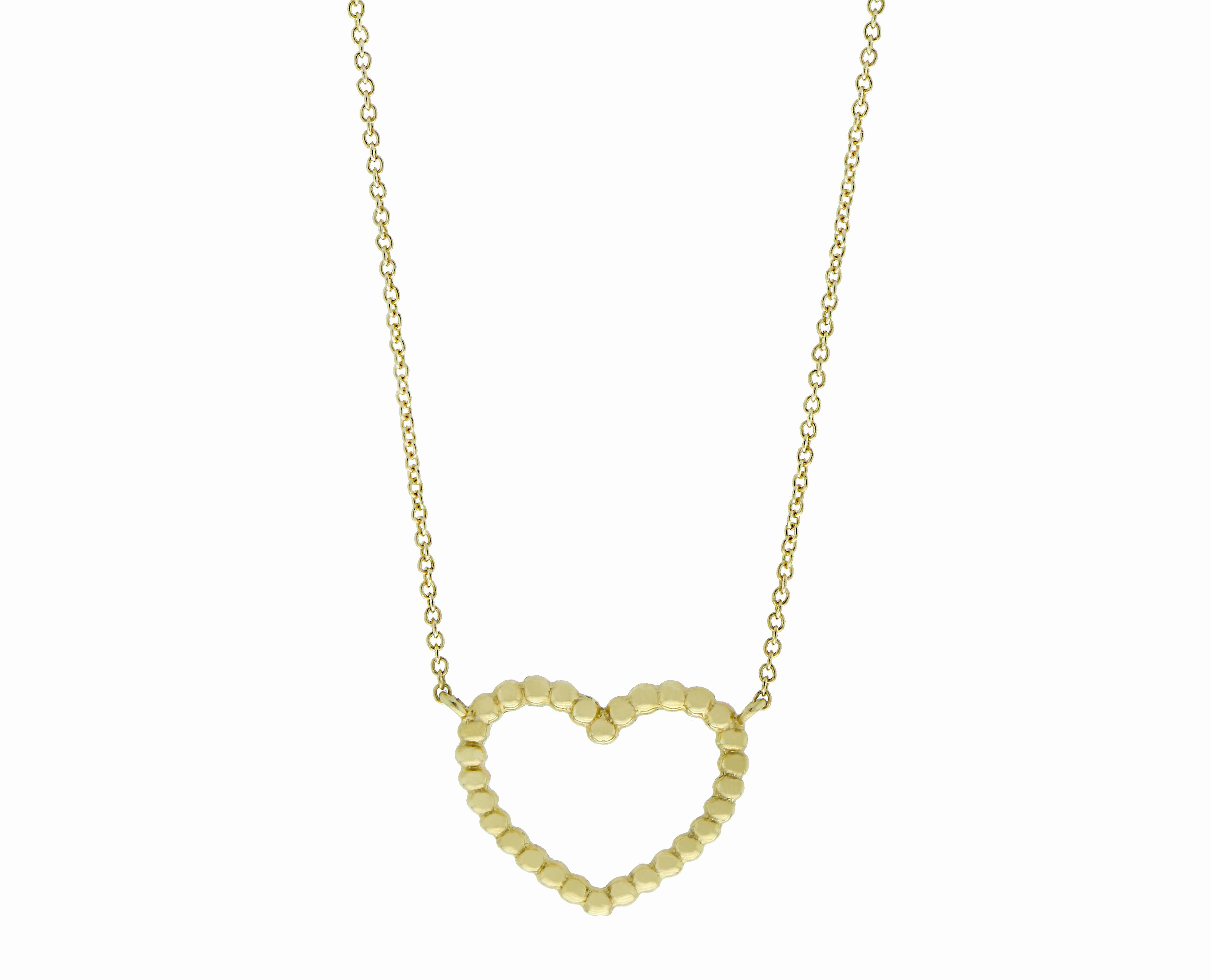 Yellow gold heart necklace