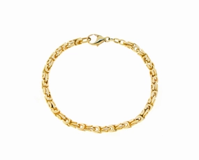 Yellow gold kings chain bracelet