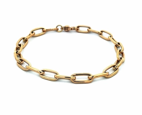 Yellow gold link bracelet
