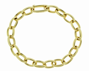 Yellow gold link bracelet