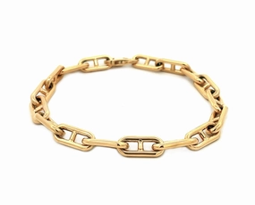 Yellow gold link bracelet