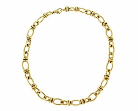 Yellow gold link necklace