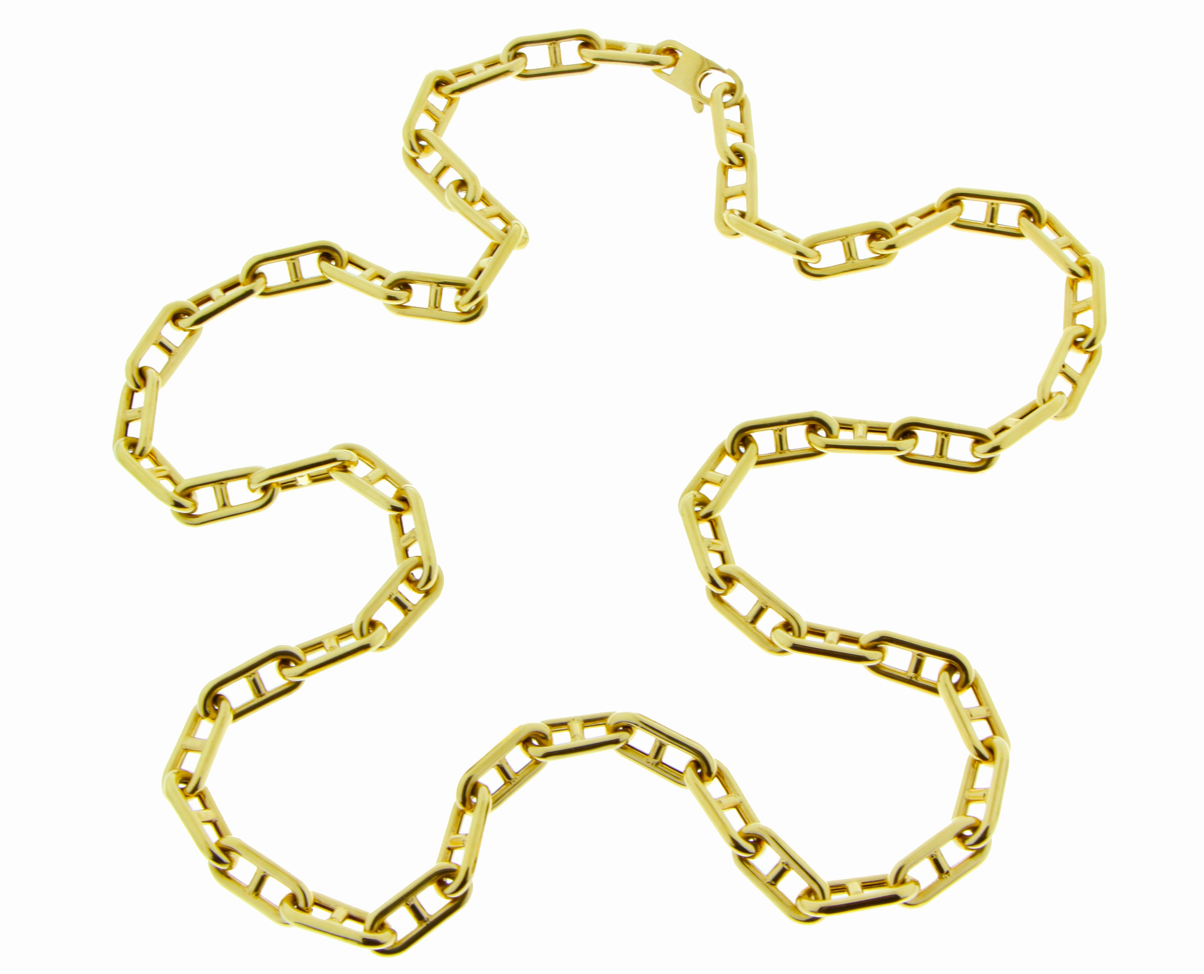 Yellow gold link necklace