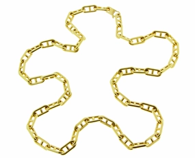 Yellow gold link necklace