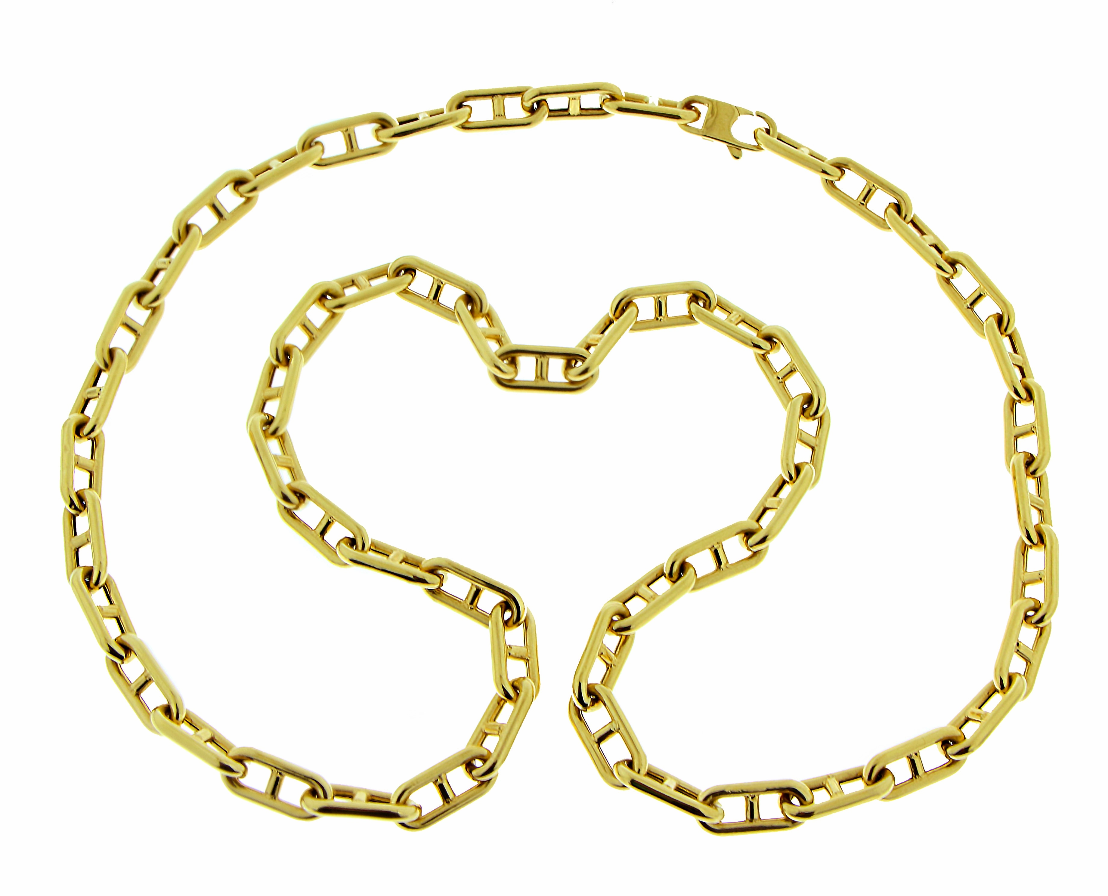 Yellow gold link necklace