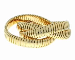 Yellow gold tubo bracelet